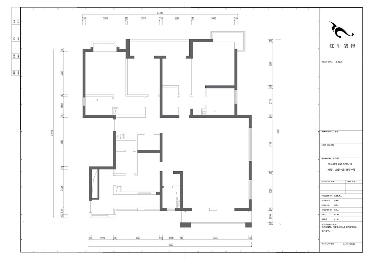 陆利民｜御江金城17-1804-223㎡-现代风格｜4室2厅3卫｜新房装修｜半包23